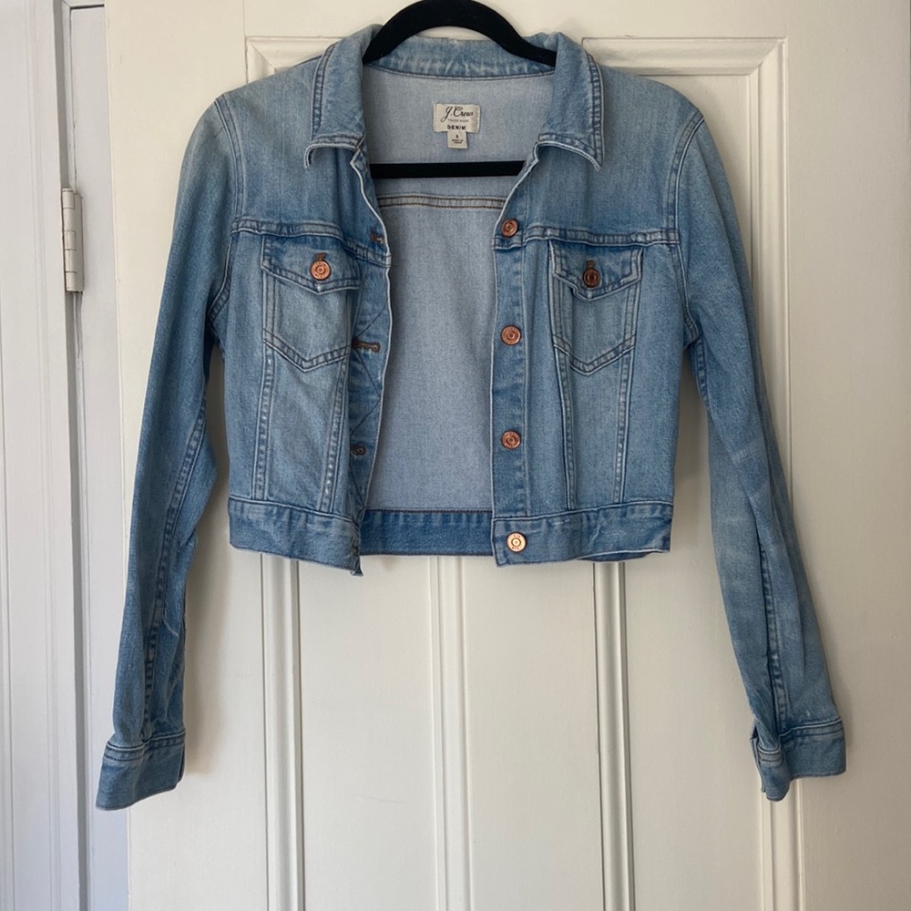J. crew cropped denim jacket